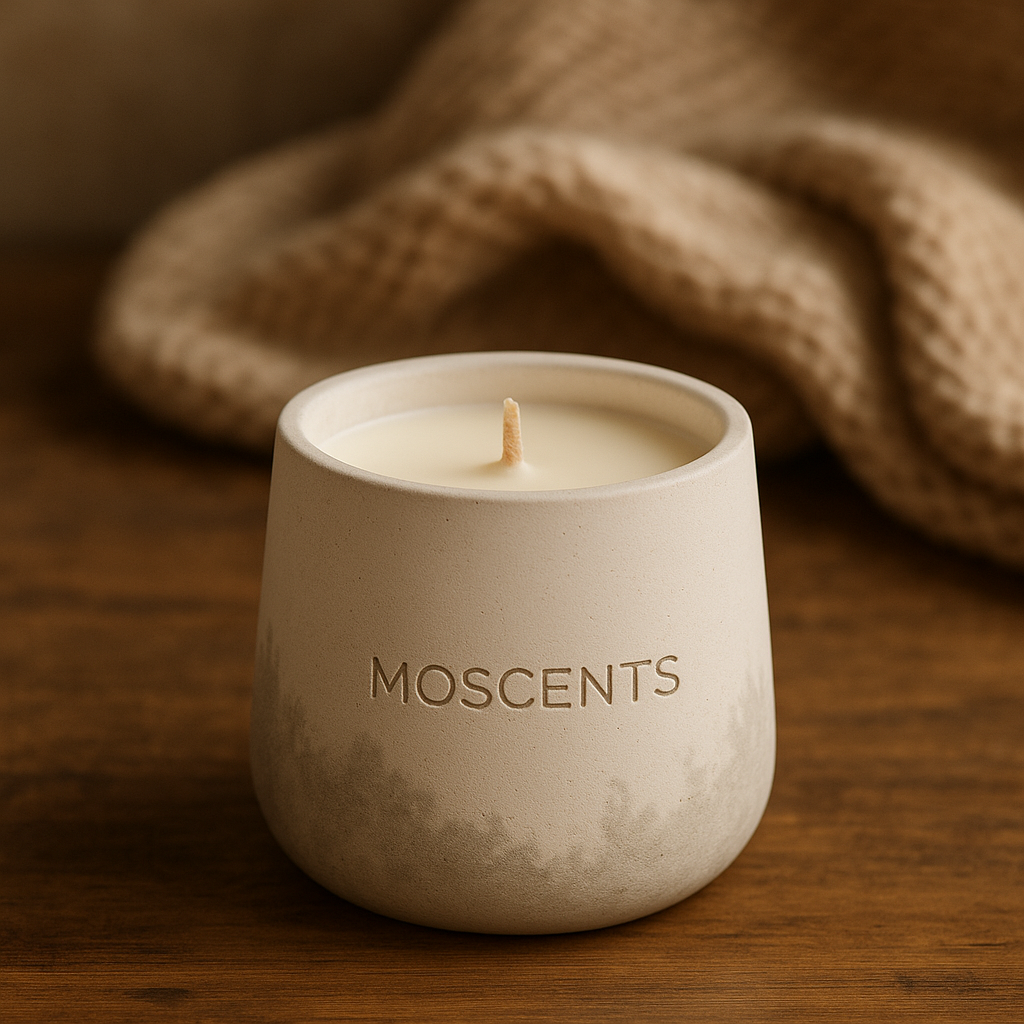 Ceramic Vegan Scented Candle - Coconut-Soy Wax Candle
