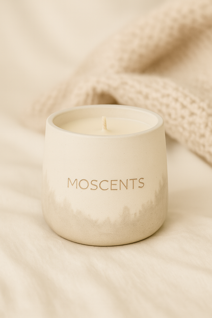 Ceramic Vegan Scented Candle - Coconut-Soy Wax Candle