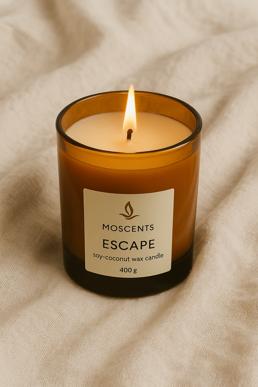 Amber Vegan Scented Candle - Coconut-Soy Candle
